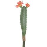 kunst Cactus met oranje bloem 23cm